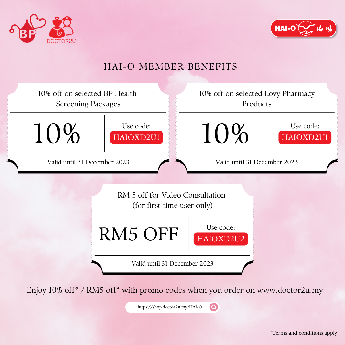 DOCTOR2U: ENJOY 10% OFF* / RM5 OFF* WITH PROMO CODES WHEN YOU ORDER ON WWW.DOCTOR2U.MY