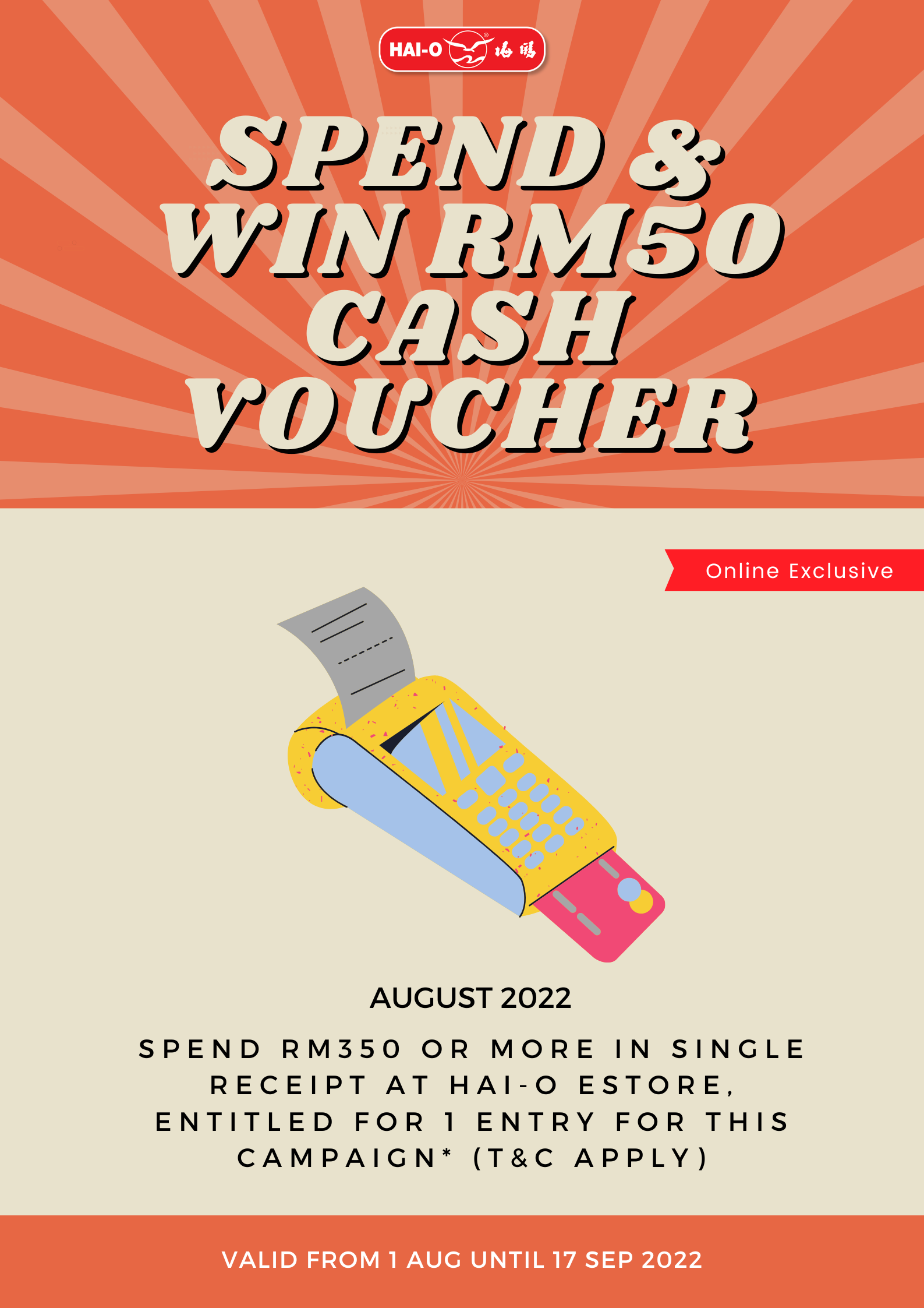 Spend & Win RM50 Cash Voucher *ONLINE EXCLUSIVE