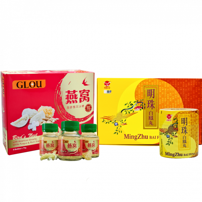 Buy HAIO MingZhu Bai Feng Wan (8's x 12g) + GLOU Bird's Nest with