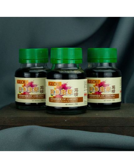 【GLOU】ESSENCE OF CHICKEN WITH AMERICAN GINSENG & CORDYCEPS (6X70G)