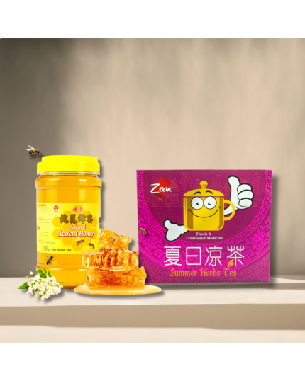 ZAN Summer Herbs Tea (5.5g x 10's) + HAI-O Selected Acacia Honey (1kg)