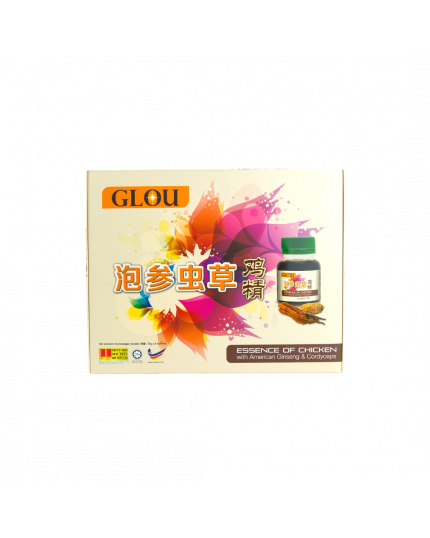 GLOU Essence of Chicken with American Ginseng &amp; Cordyceps (6 x 70g)