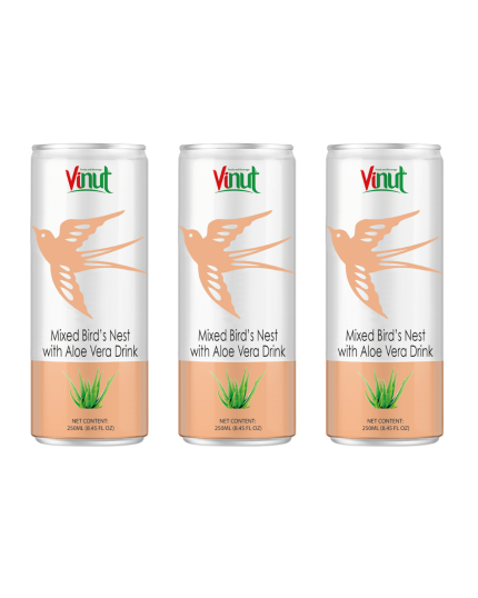 VINUT BIRD&#039;S NEST ALOE VERA DRINK 250ML X 3 Bottles