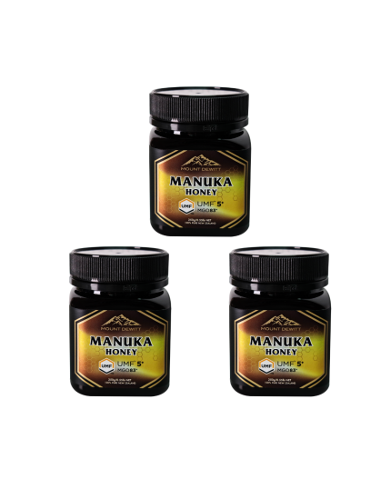 Mount Dewitt Manuka Honey UMF 5+ x 3 bottles