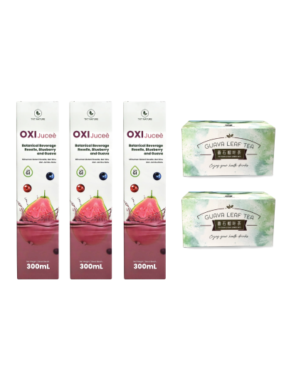 【PACKAGE 3+2】TKT Nature OXI Juceè (300ml) + DIABETEA GUAVA LEAF TEA (2G X 30&#039;S)
