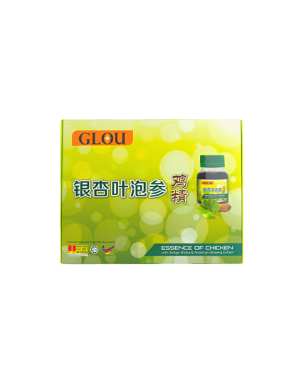 GLOU Essence of Chicken With Ginkgo Biloba and American Ginseng (6 x 70g)