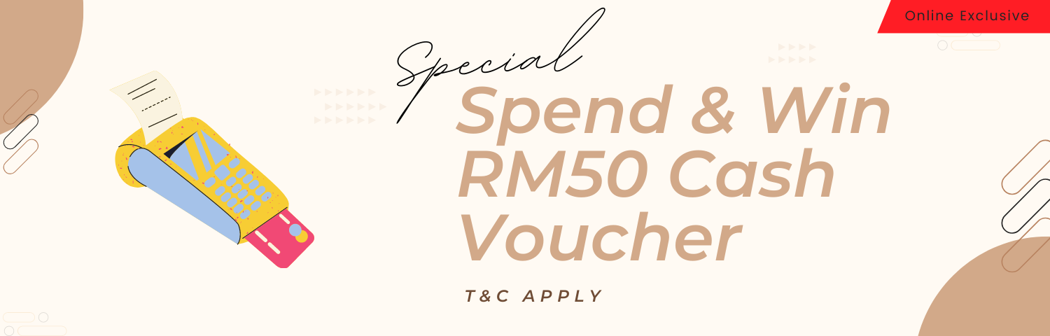 estore 1st anniversary - Spend RM350 win RM50cash voucher