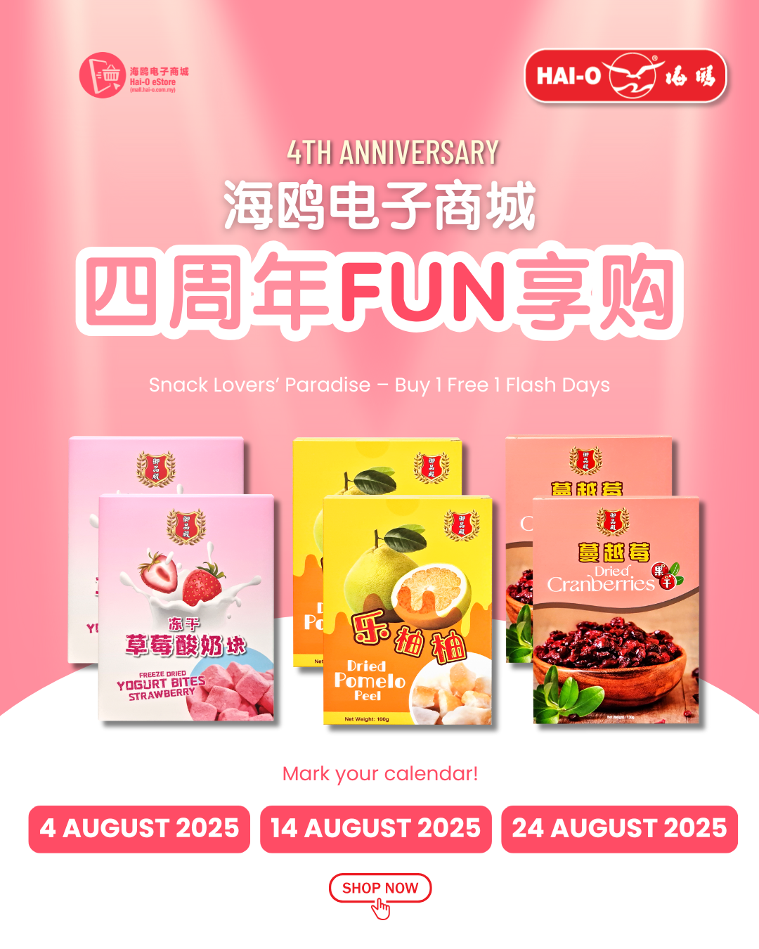 Hai-O eStore 4th Anniversary